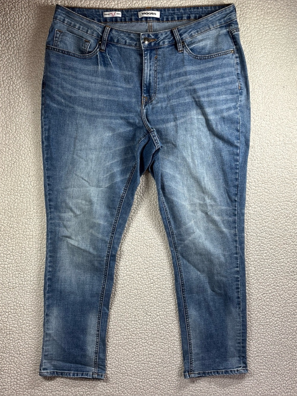 Vigoss Thompson Tomboy Women’s Light Wash Size 16 W High Rise Blue Jeans